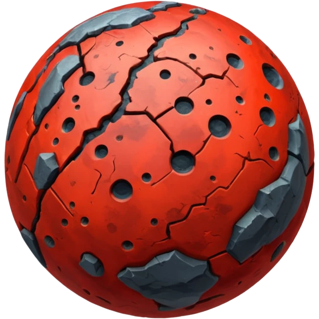 Planet with red spots emoji