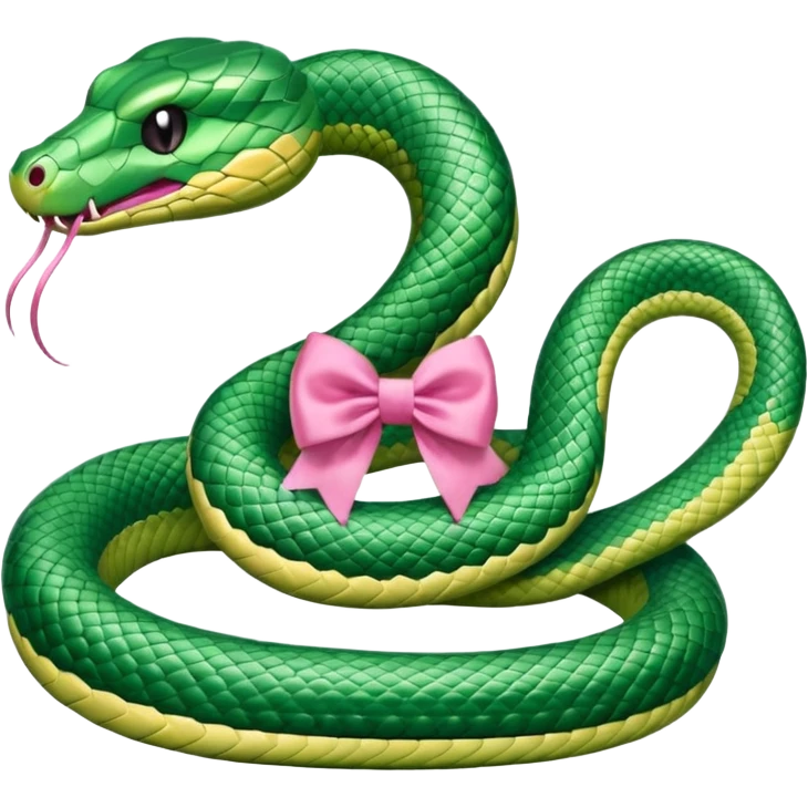snake with pookie bow emoji