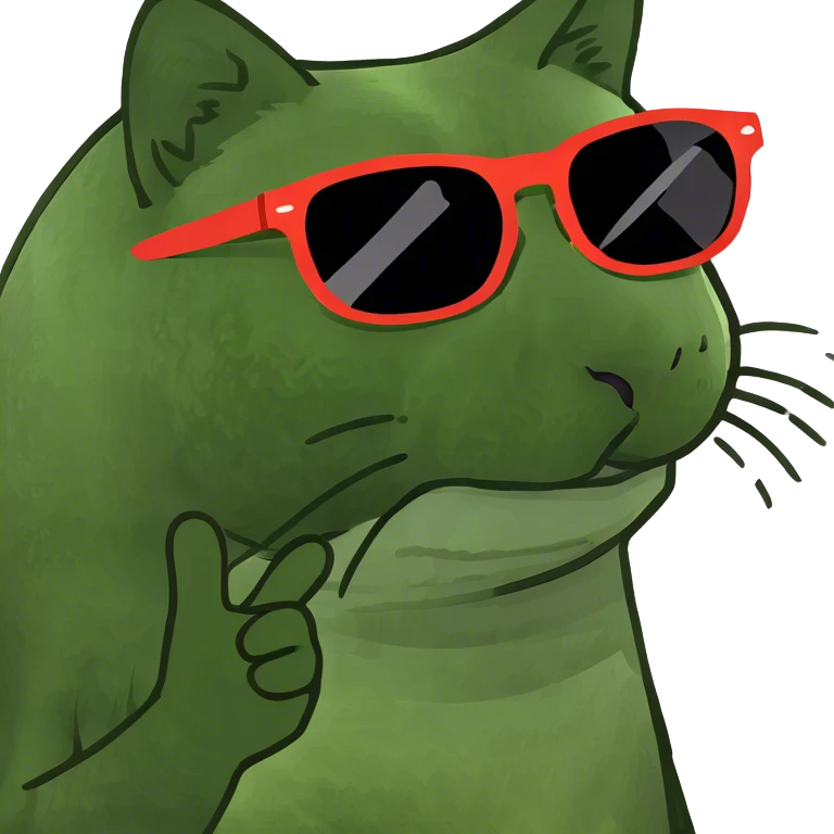 Cat with sunglasses emoji