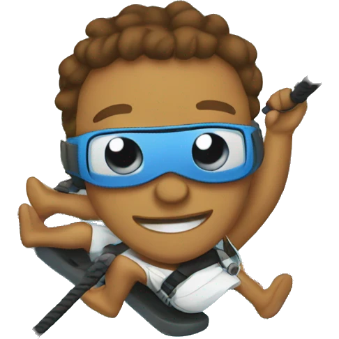 bad boy riding the zipline in the pool emoji