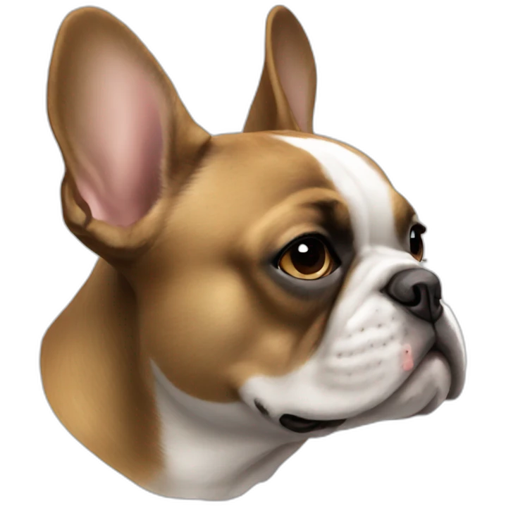 dog French Bulldog in profile emoji
