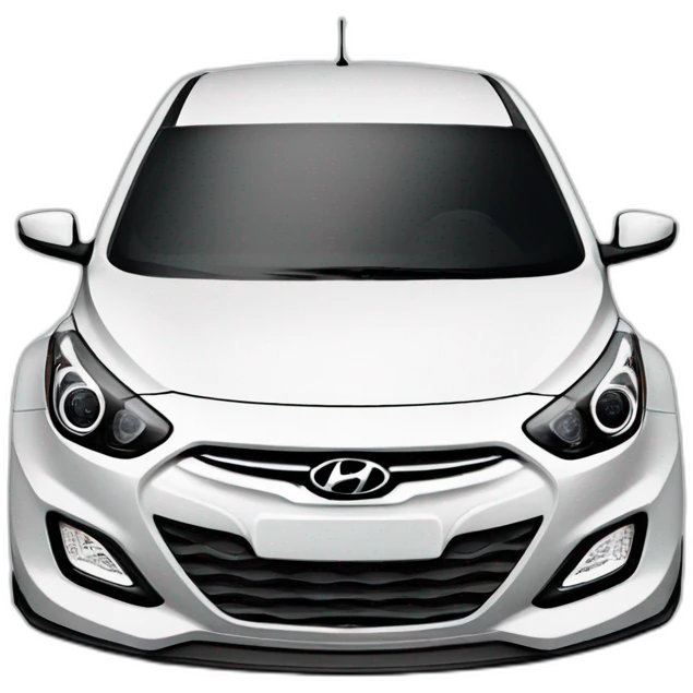 Hyundai i30 hatch white bodykit emoji
