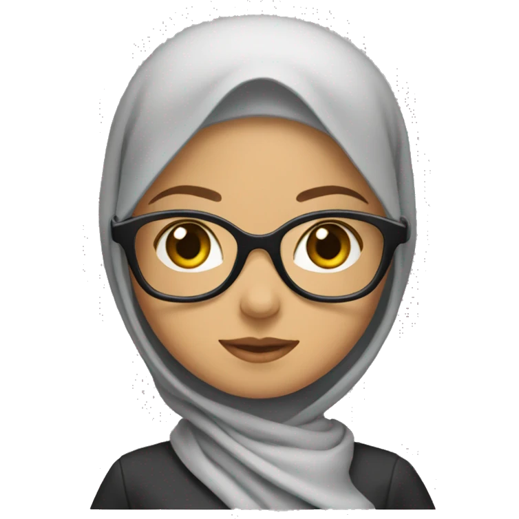 Create a girl with hijab and glasses on the wheelchair  emoji