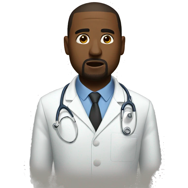 kanye debating doctor emoji