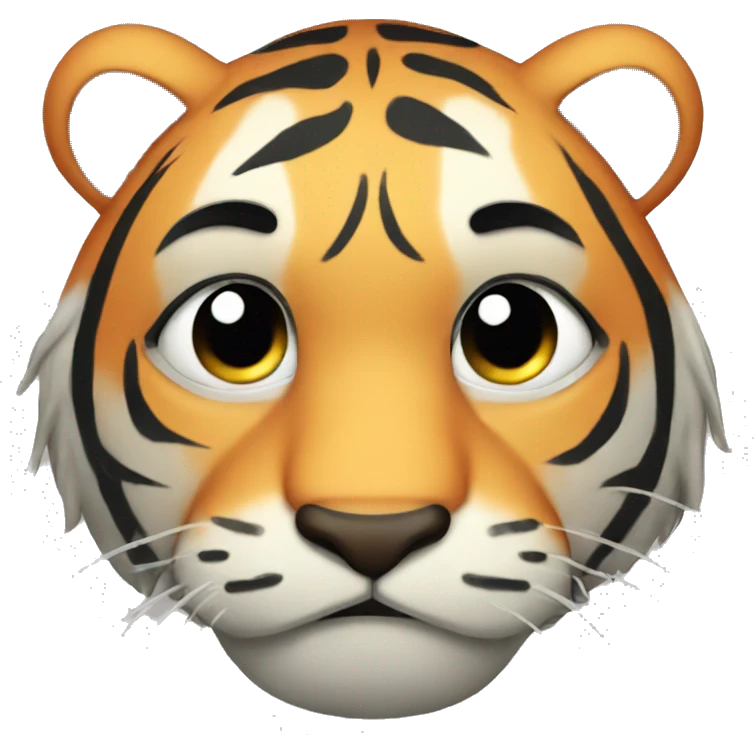 Sad tiger with tears emoji