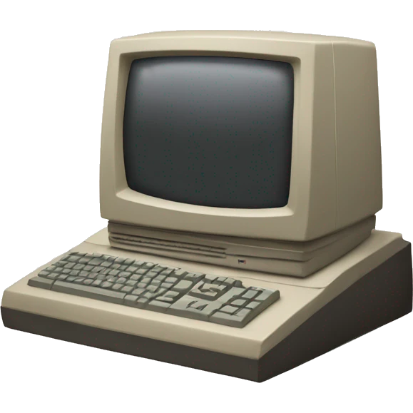 old japan computer near katana emoji