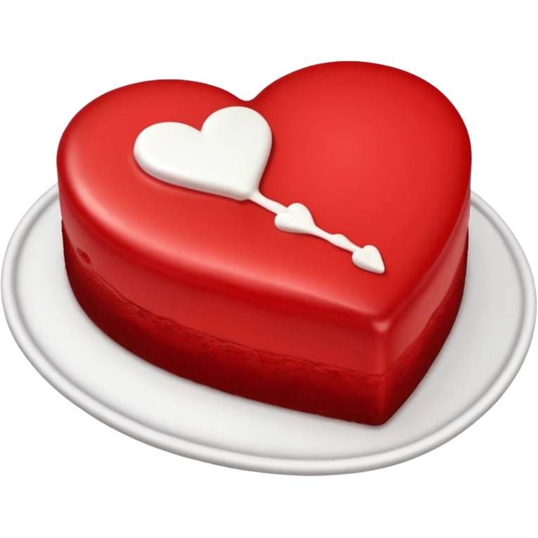 Heart-shaped cake emoji