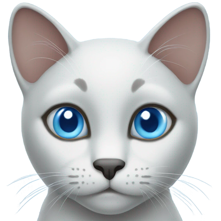 blue  cat  with  blue  eyes emoji