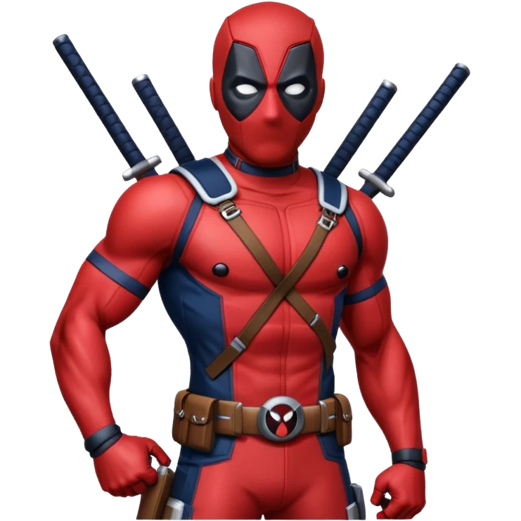 Deadpool with the New England patriots uniform emoji