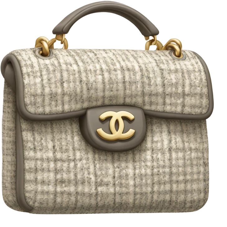 Tweed white chanel bag  emoji