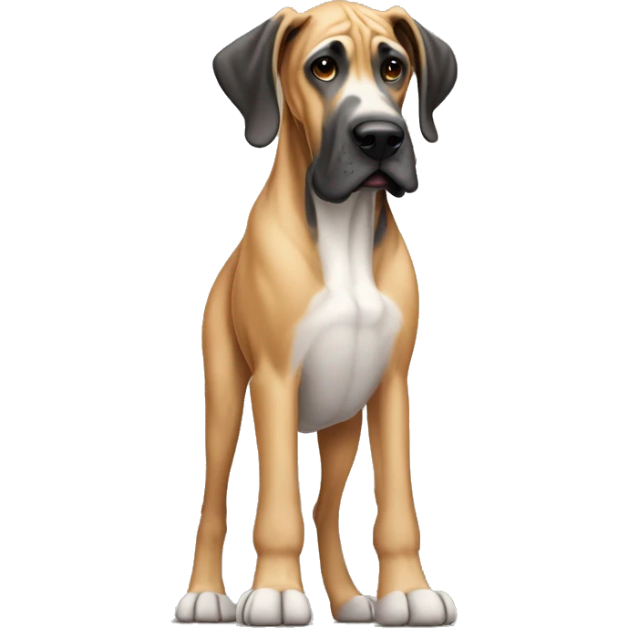 Great dane with a lot thin orangish tan and black stripes emoji