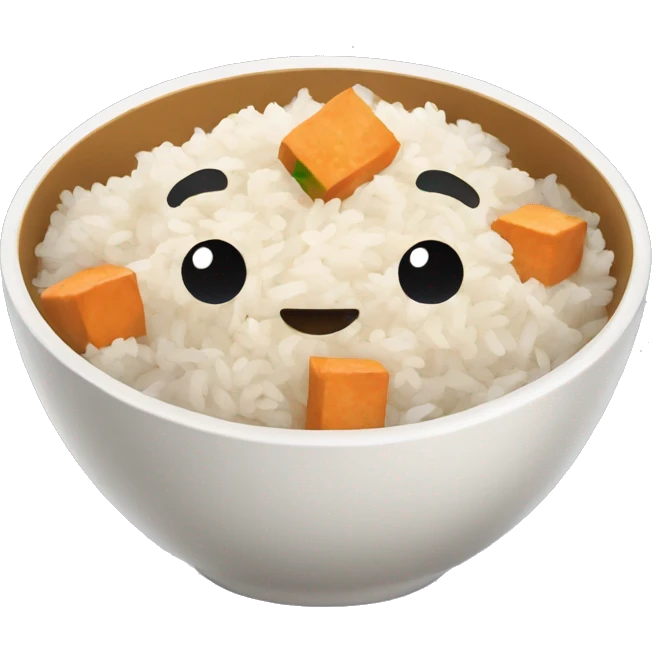 tofu and rice bowl emoji