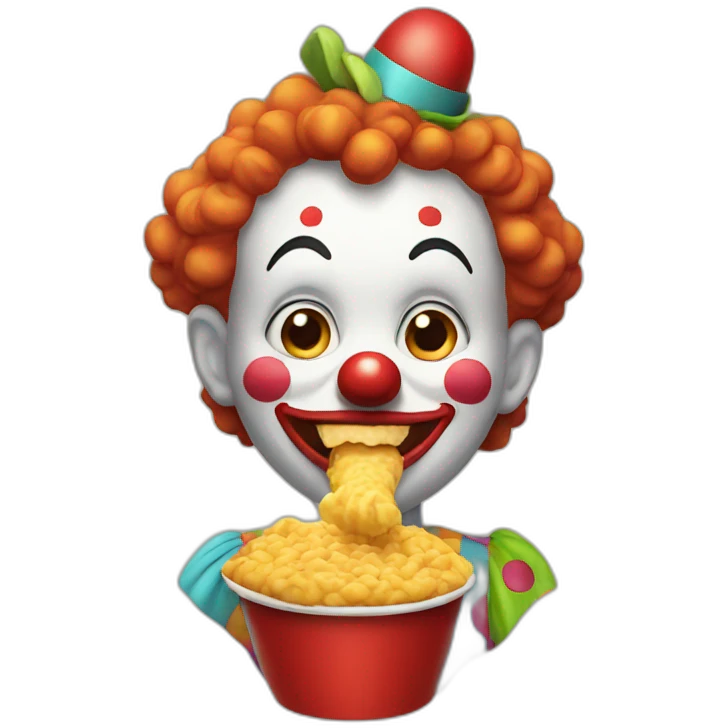 Clown eating emoji
