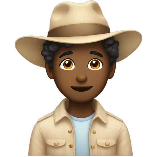 dreamy boy in a hat emoji