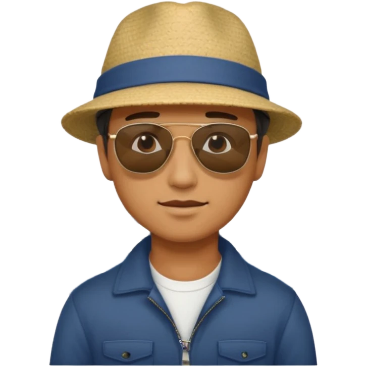 hombre viendo un bote emoji