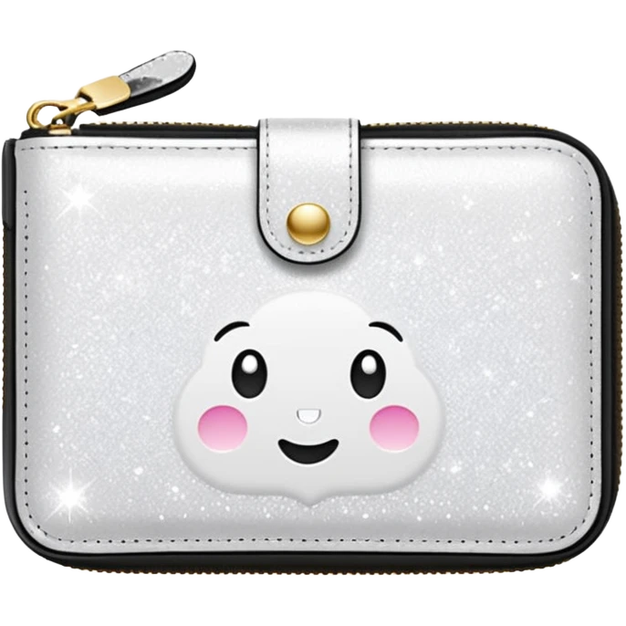 glitter white wallet emoji