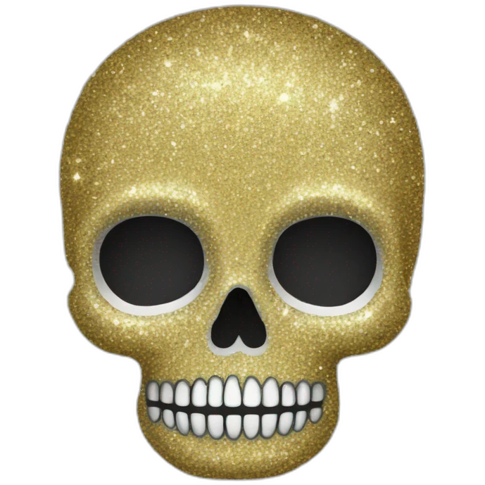 Glitter skull emoji