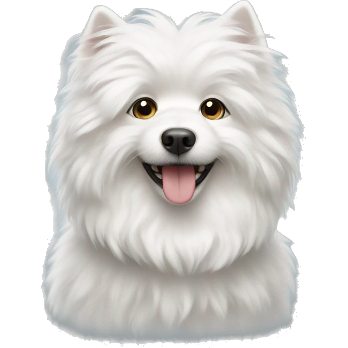 White fluffy Dog  emoji