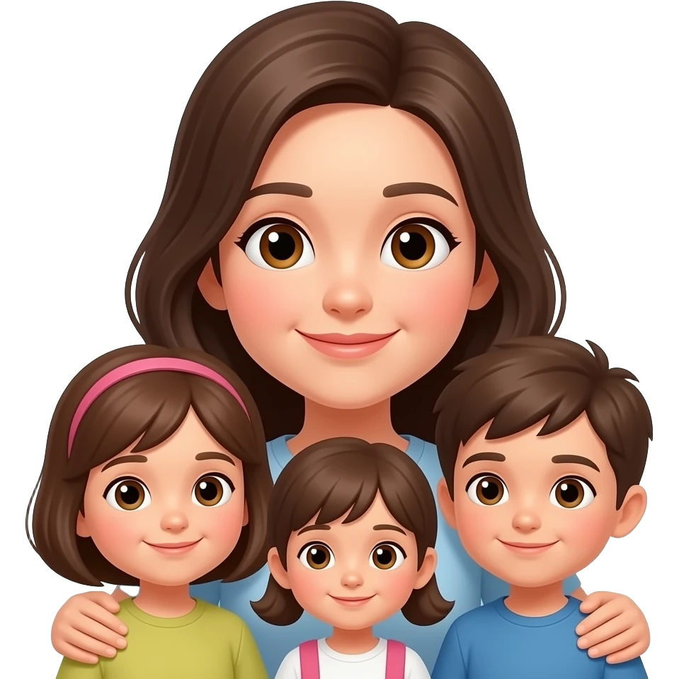 chica  con ojos marrones proteccion a niños emoji