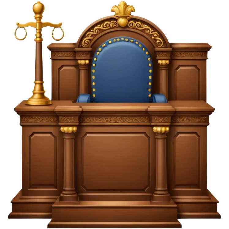 court rostrum with ruler emoji