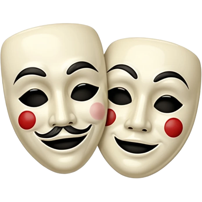 Tragedy and comedy mask happy and sad  emoji