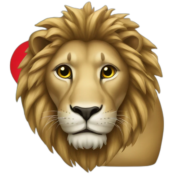 Lion with algeria flag emoji