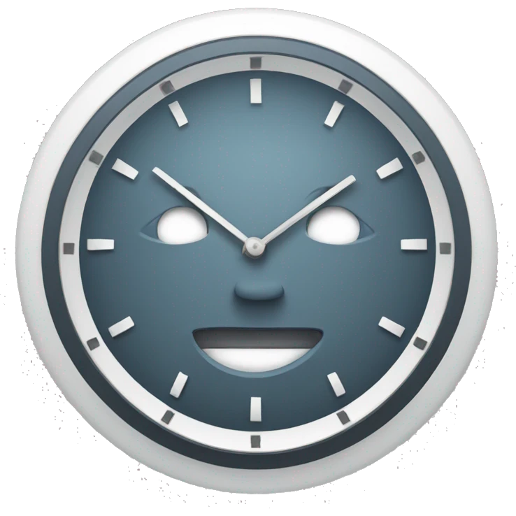 clock with face emoji