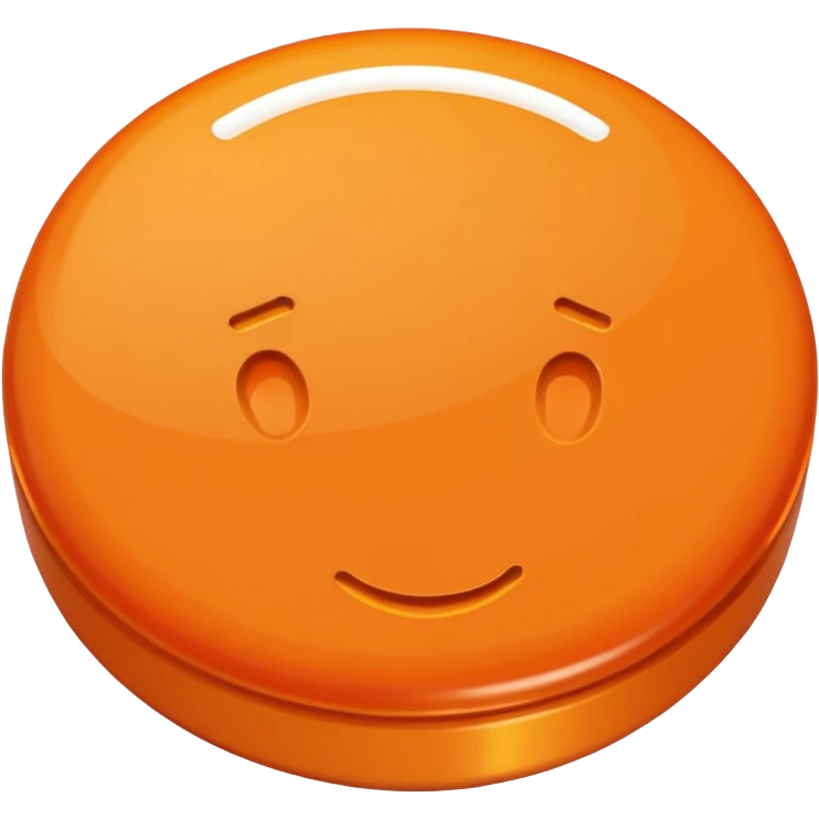 Orange Round Pill with line down middle emoji