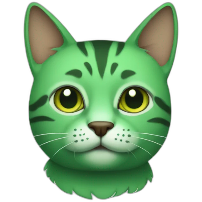 green-cat emoji