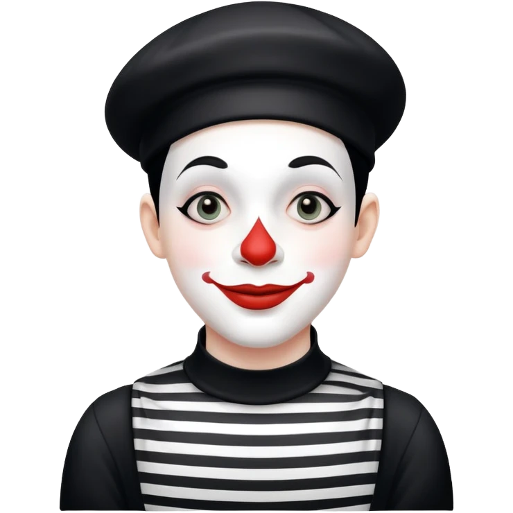 Mime with an mischievous grin emoji