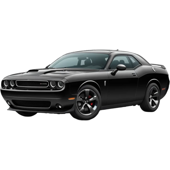 Black Dodge challenger car emoji