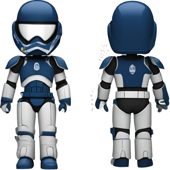Darktrooper pearl-blue Card stock Papercraft fr-s racecar emoji