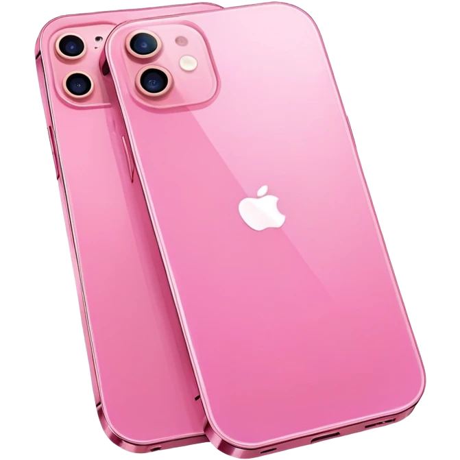 Pink iPhone 12 emoji