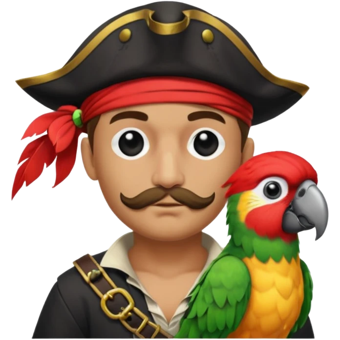 pirate and parrot emoji