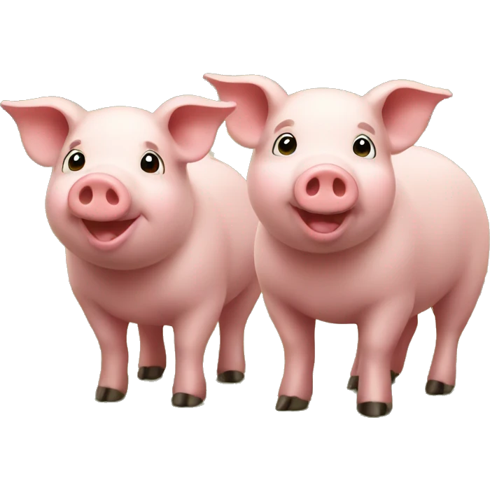 pigs in the countryside  emoji