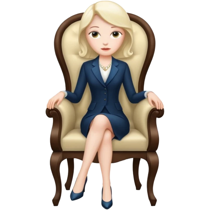 Анжела из lobotomy corporation ожидающая в кресле emoji