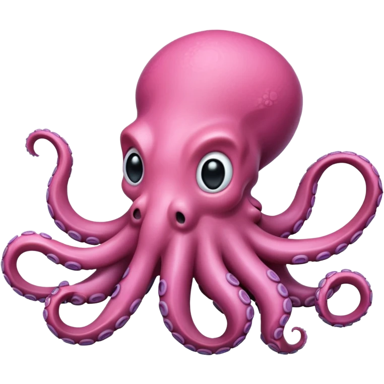 pink octopus, no face emoji