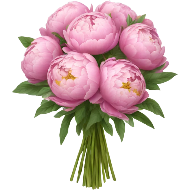 peonies flowers bouquet  emoji