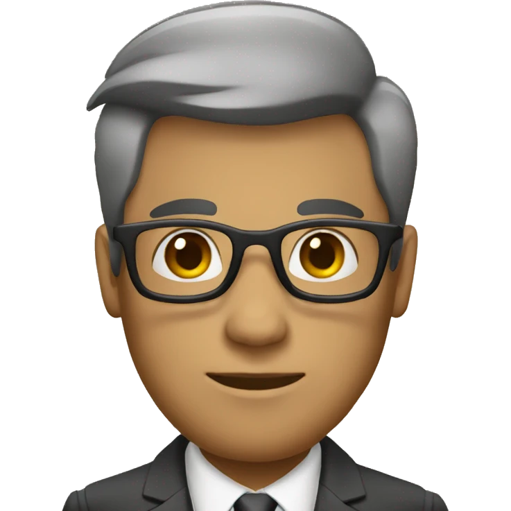 Hobre en traje elegante fumando emoji