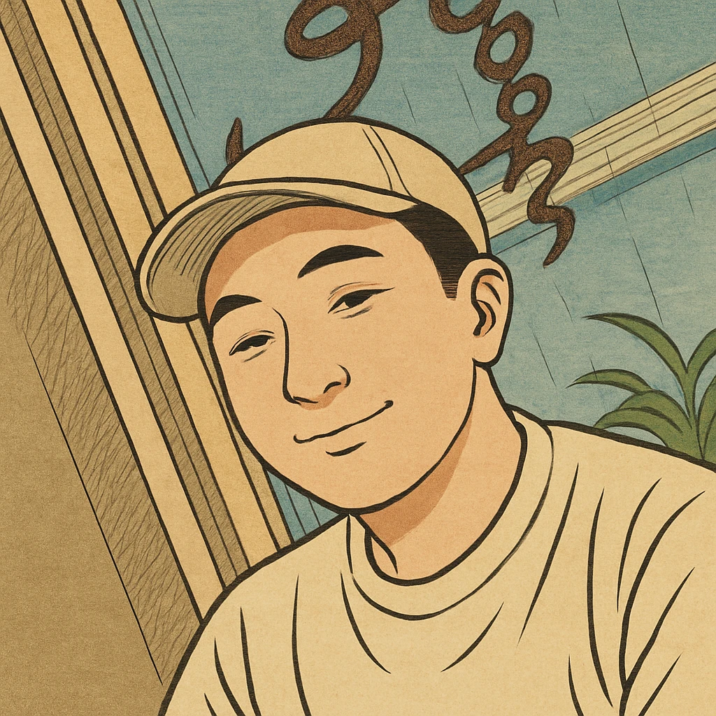 Transform this person into ukiyo-e style, focusing on traditional Japanese illustration with bold outlines and soft color gradients. emoji