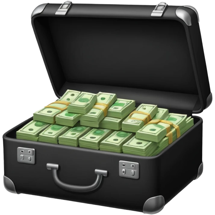 много денег в кейсе emoji