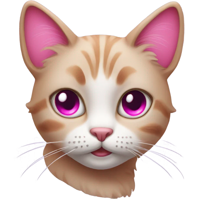 Pink cat emoji