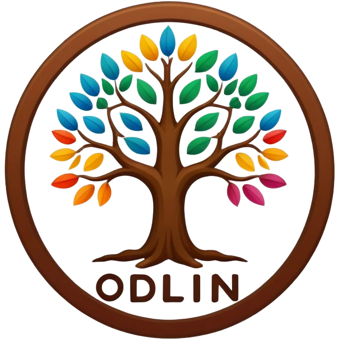 created a highly detailed but manly looking family genealogy logo too include the name Odlin and use multiple colors in the logo emoji