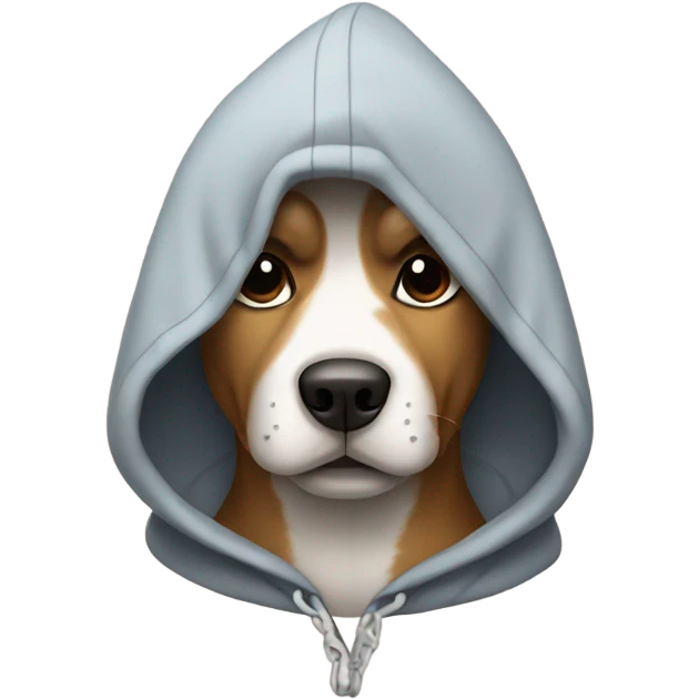 Dog wearing a hoodie emoji