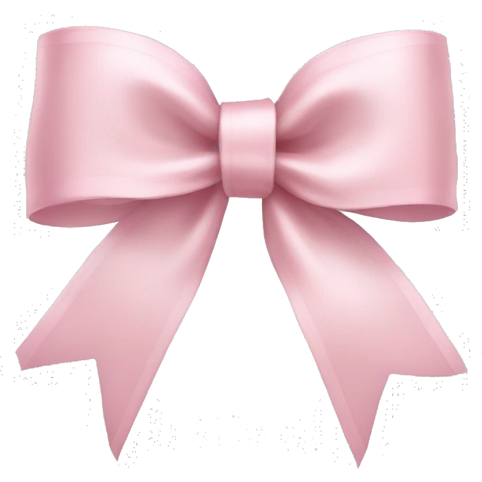 light pink ribbon bow emoji