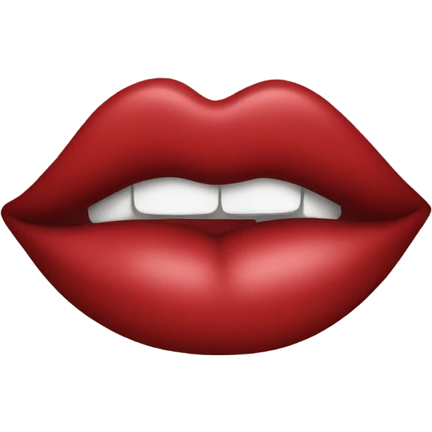 Lipstick red kissing emoji