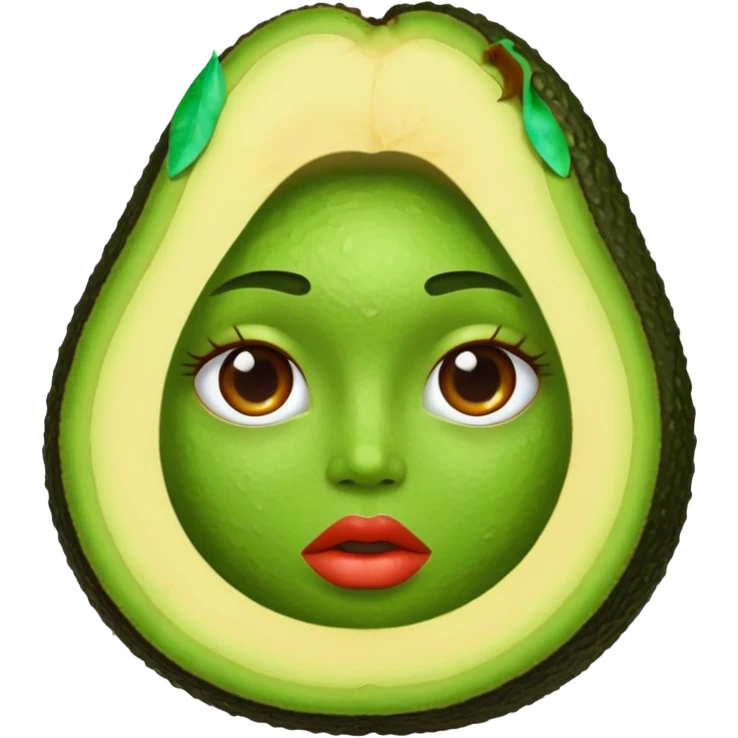 Aguacate labios grandes emoji