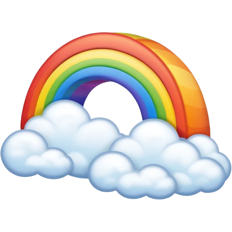 A bright rainbow arching over drifting clouds.






















































 emoji