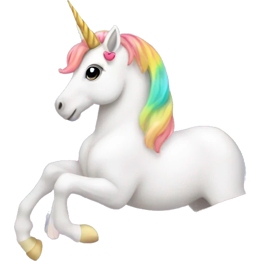 Ballerina unicorn on rainbow  emoji