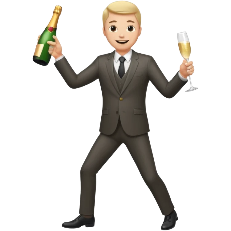 businessman celebrating full body emoji